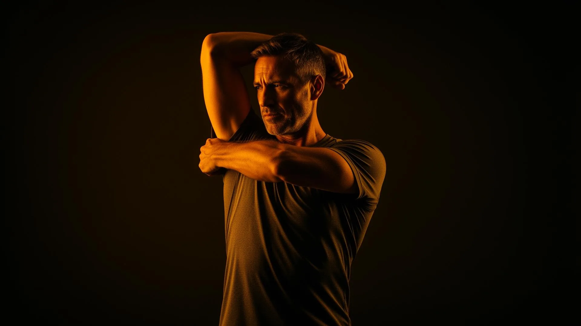 Man stretching with restored mobility