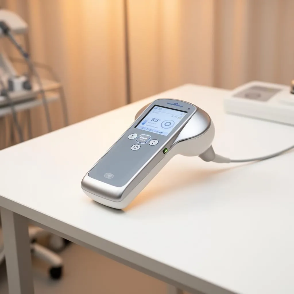 Shockwave therapy device used at Release Works Myofascial Therapy in Salt Lake City